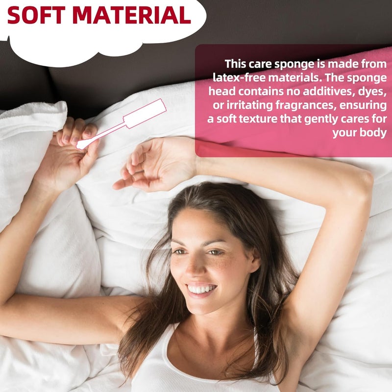 Calvana (30-Pack) White Drip Sticks for Females, Drip Stick Absorbing Sponge, Awkward Essentials, Soft and Comfortable Design, Long Handle Easy Grip, Individually Packaged - Image 3